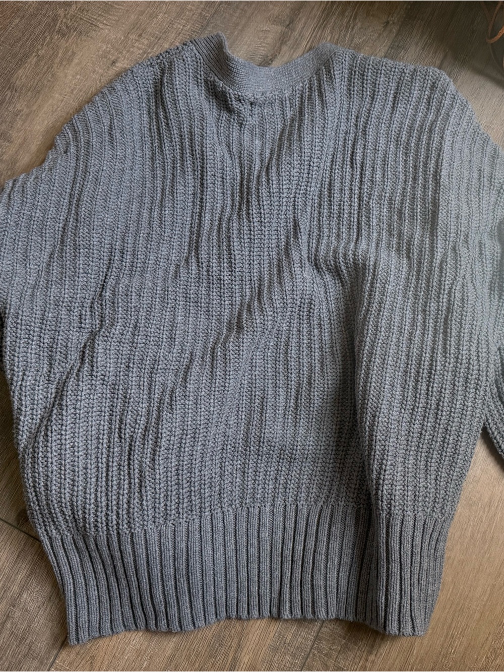 aerie Gray Chunky Knit Cardigan - Picture 3 of 3
